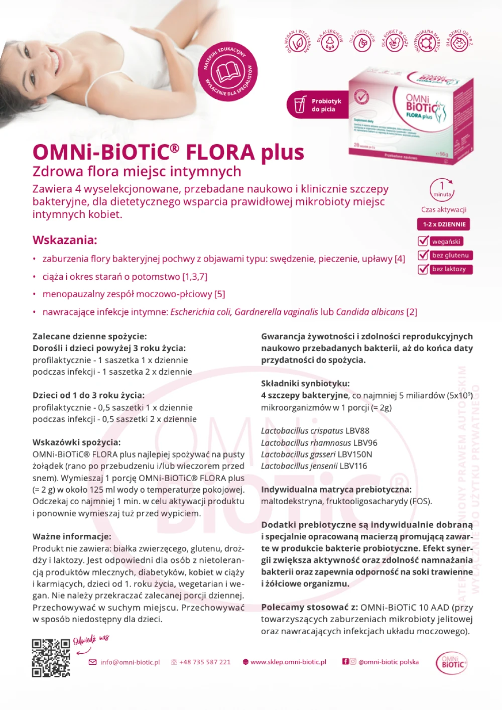 Ulotka OMNi-BiOTiC Flora plus